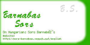 barnabas sors business card